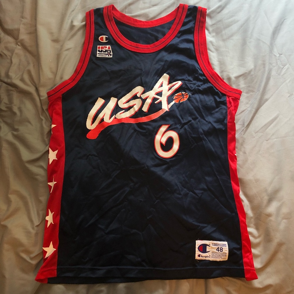 VINTAGE CHAMPION HARDAWAY 1996 USA OLYMPIC JERSEY